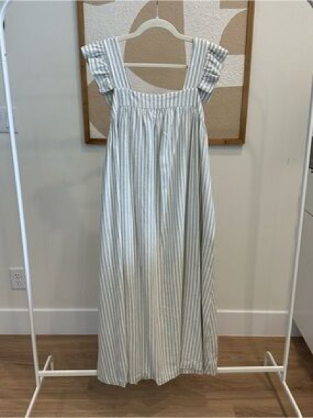 a new day White and Light Gray Striped Maxi Dress